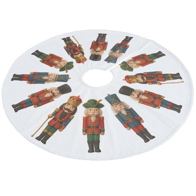 Nutcracker Parade Christmas Tree Skirt (Angled)