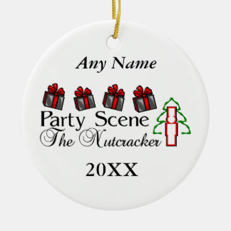 Nutcracker Party Scene Ceramic Ornament
