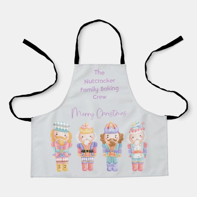 Nutcracker Pastel Christmas Apron (Front)