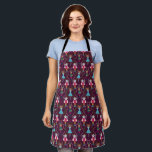 Nutcracker Pattern Red Animals Apron<br><div class="desc">Cute and fun Christmas apron featuring hand drawn illustration of cat,  dog,  and mouse as nutcracker ballet characters. The background is red.</div>