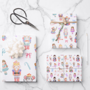 Nutcracker Pattern Wrapping Paper Sheet