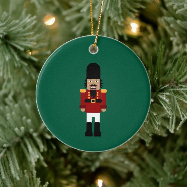 Nutcracker, Personalize Ceramic Ornament (Tree)