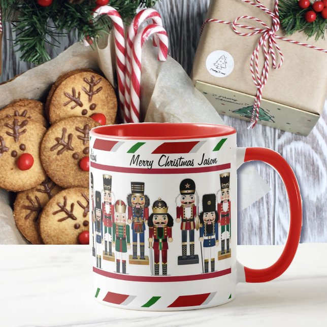 Nutcracker Personalize Name and Christmas Greeting Mug (Creator Uploaded)