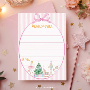 Nutcracker Pink Bow Birthday Time Capsule Card