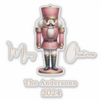 Nutcracker pink white simple Christmas