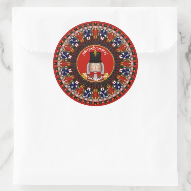 Nutcracker Ring-Photo-Stickers Classic Round Stick Classic Round Sticker (Bag)
