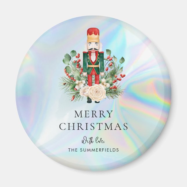 Nutcracker Script Christmas Holiday Keepsake Magnet (Front)