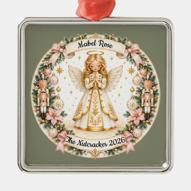 Nutcracker Seraphim Angel Ornament (Front)