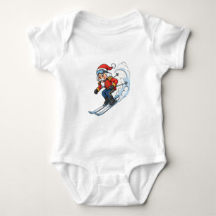 Nutcracker Skier Christmas 2026 Holiday Skiing Baby Bodysuit