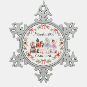 Nutcracker Snowflake Framed Ornament