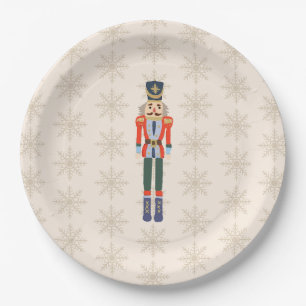 Nutcracker Snowflake Pattern Holiday  Paper Plate