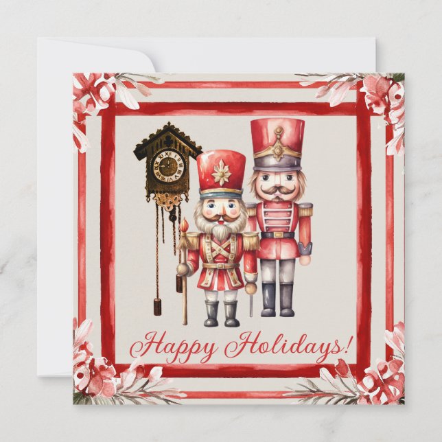  Nutcracker Soldier Clockmakers' Cuckoo Invitation (Front)
