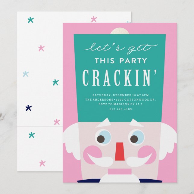 Nutcracker Soldier Holiday Party Invitation (Front/Back)