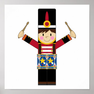 Nutcracker Soldier Playing Drums Poster