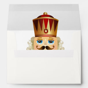 Nutcracker Soldier Red Gold Card Invitation Envelope