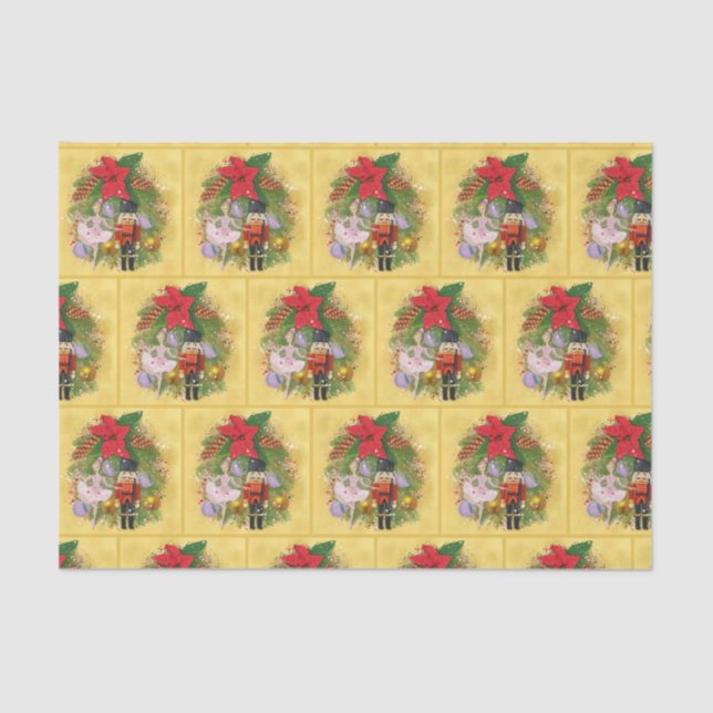 Nutcracker Soldier Sugar Plum Fairy Christmas Xmas Tissue Paper (Front)