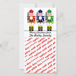 Nutcracker Soldiers Christmas Photo Holiday Card
