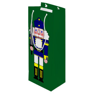 Nutcracker Soldiers Christmas Wine Gift Bag