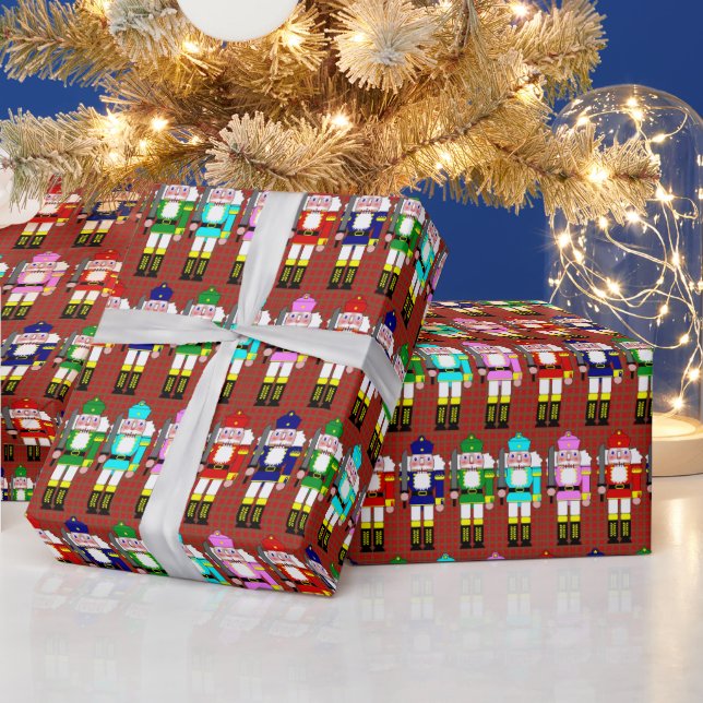 Nutcracker Soldiers Christmas Wrapping Paper (Holidays)