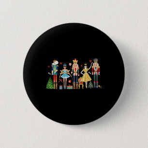 Nutcracker Squad Ballet Dance Christmas Matching F 2 Inch Round Button
