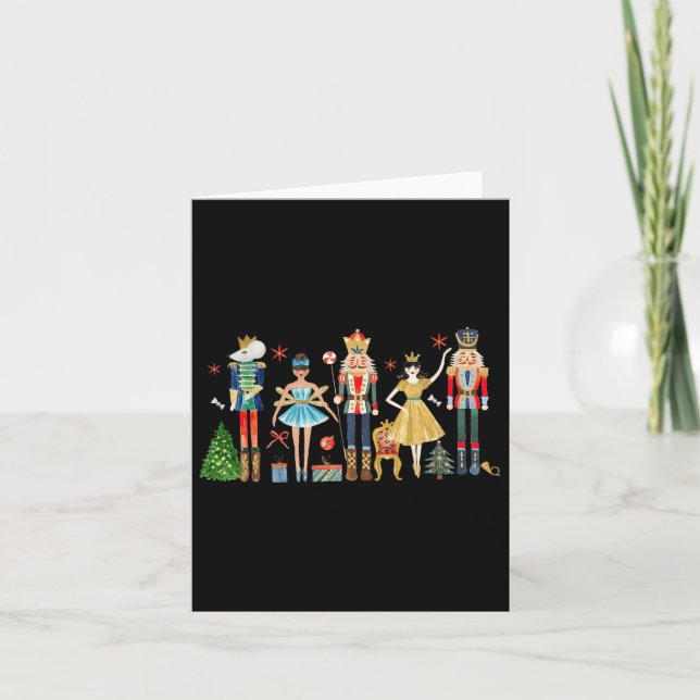 Nutcracker Squad Ballet Dance Christmas Matching F Card (Front)