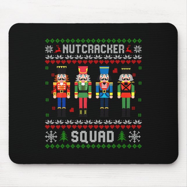 Nutcracker Squad Ballet Dance Christmas Matching F Mouse Pad (Front)