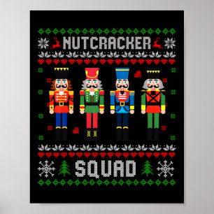 Nutcracker Squad Ballet Dance Christmas Matching F Poster