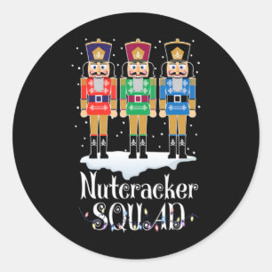 Nutcracker Squad Ballet Dance Christmas Xmas Light Classic Round Sticker