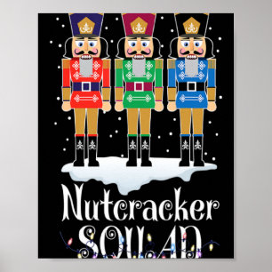 Nutcracker Squad Ballet Dance Christmas Xmas Light Poster