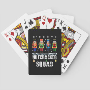 Nutcracker Squad Ballet Dance Funny Christmas Fami Playing Cards