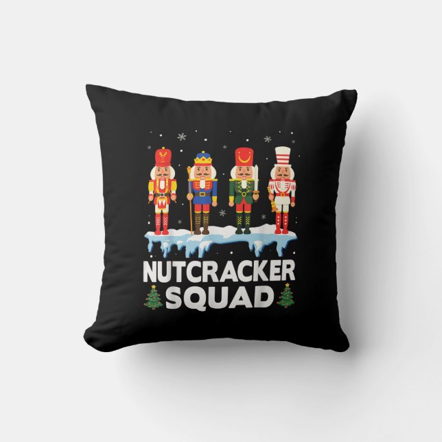 Nutcracker Squad Ballet Dance Matching Family Chri Throw Pillow (Front)