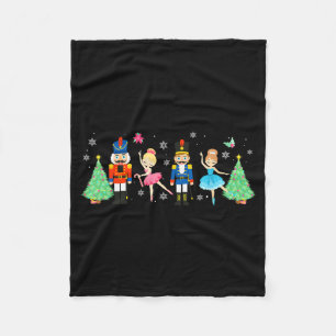 Nutcracker Squad Ballet Dance Merry Christmas Wome Fleece Blanket
