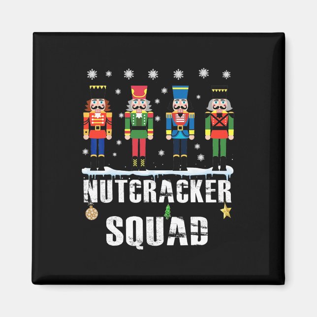 Nutcracker Squad Byllet Dance Matching Family Chri Magnet (Front)