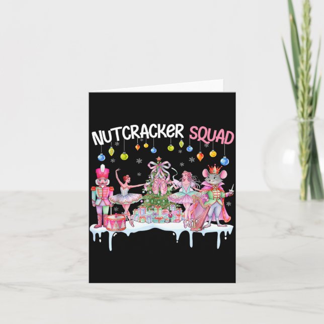Nutcracker Squad Christmas Nk Ballet Sugar Plum Fa Card (Front)