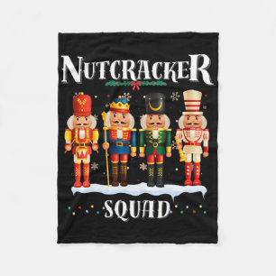 Nutcracker Squad Christmas Pajama Holiday Fun Fest Fleece Blanket