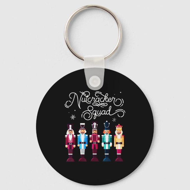 Nutcracker Squad Holiday Christmas Boy Girls Women Keychain (Front)