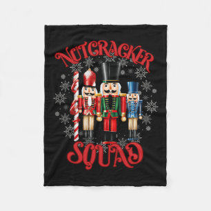 Nutcracker Squad Holiday Christmas Xmas Pajama Fleece Blanket