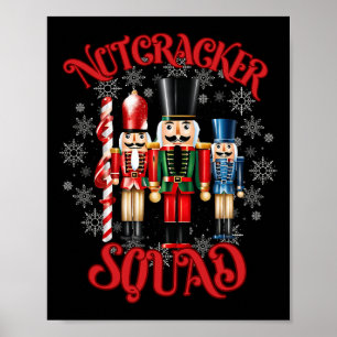 Nutcracker Squad Holiday Christmas Xmas Pajama  Poster