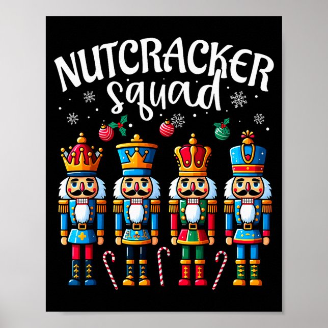 Nutcracker Squad Pajama Merry Christmas Toddler Bo Poster (Front)