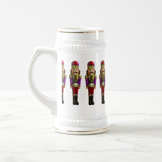 Nutcracker Stein Mug For Christmas Holidays (Left)