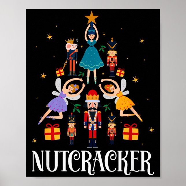 Nutcracker Sugar Fairy Plum Christmas - Nutcracker Poster (Front)