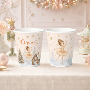 Nutcracker Sugar Plum Ballerina Ballet Sweet One Paper Cups