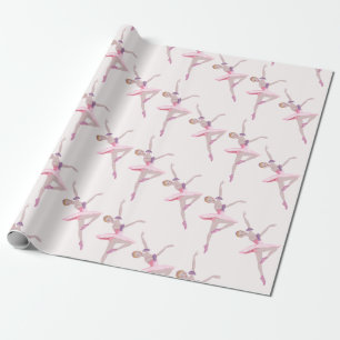 Nutcracker Sugar Plum Fairy Ballerina Pattern Wrapping Paper