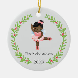 Nutcracker Sugar Plum Fairy Christmas Photo Ceramic Ornament