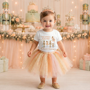 Nutcracker Sugar Plum Fairy Custom Text 1st Baby T-Shirt