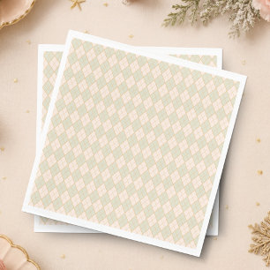 Nutcracker Sugar Plum Fairy Elegant Preppy Argyle Napkin