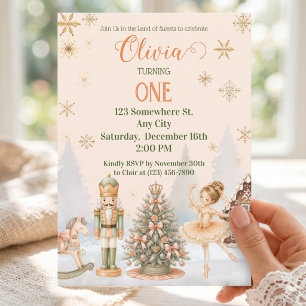 Nutcracker Sugar Plum Fairy Land of sweet Birthday Invitation