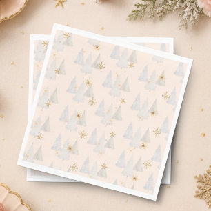 Nutcracker Sugar Plum Fairy Pine Tree Pattern Napkin