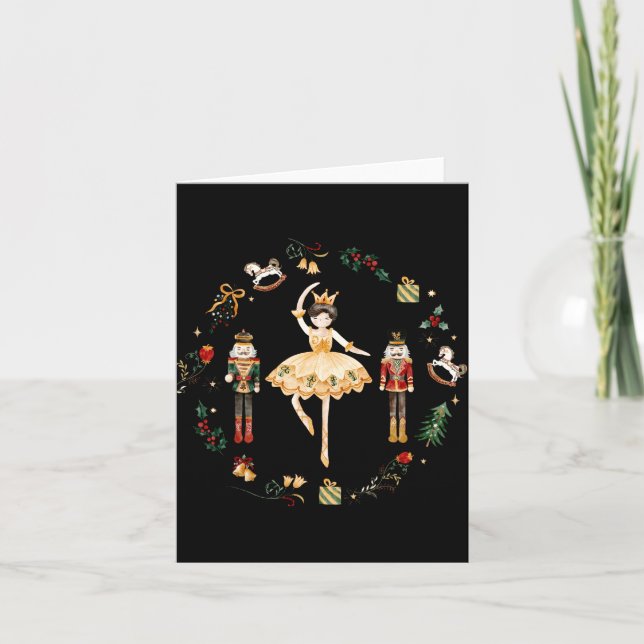 Nutcracker Sugar Plum Fairy Winter Birthday Baby  Card (Front)