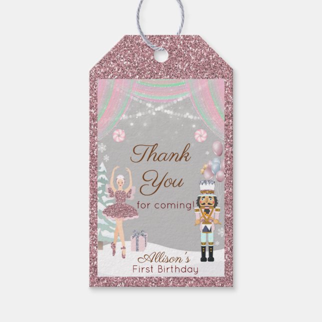 Nutcracker Sugar Plum Gift Tag Favour Tag (Front)